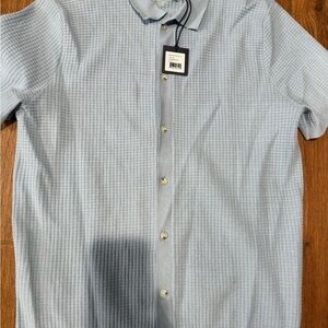 Nwt - The Normal Brand waffle stitch short sleeve Button Shirt - men’s xl